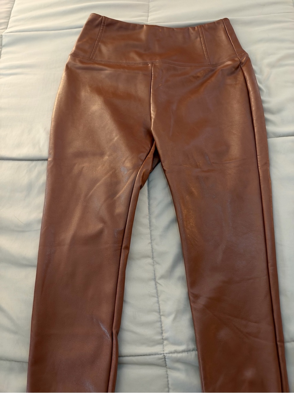 Tinsel Faux Leather Leggings in Brown
